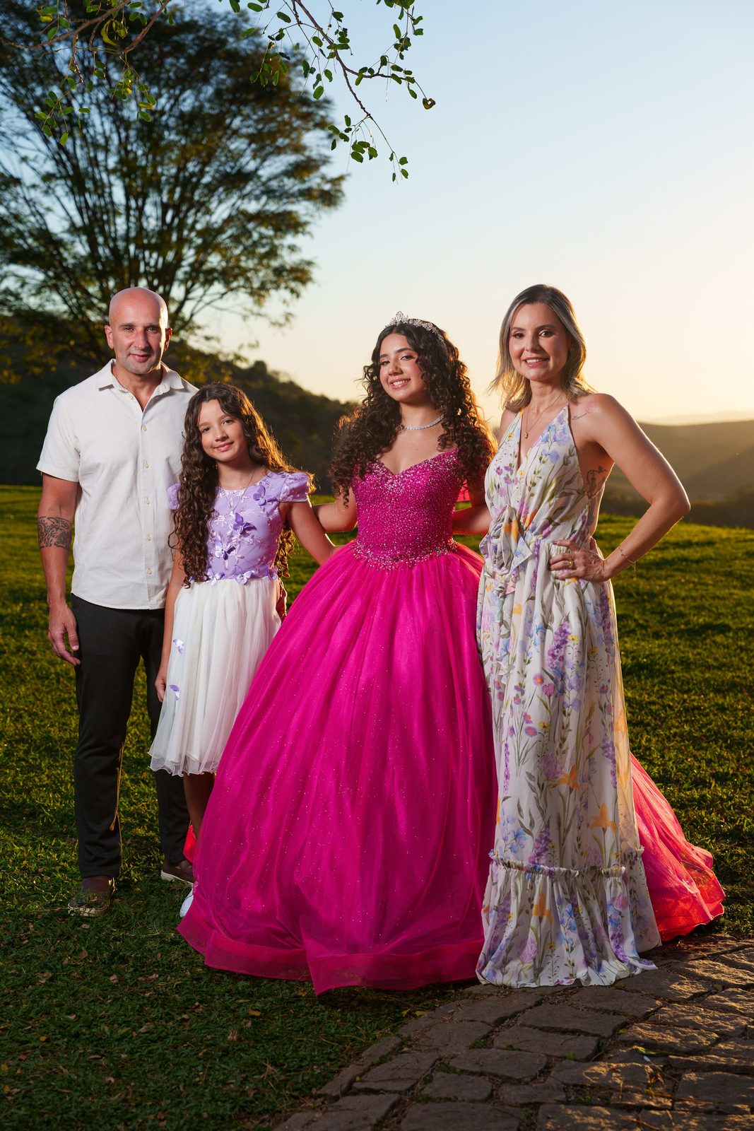 Lara com a família